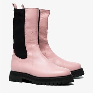 MARQUES ALMEIDA Pink Klara Combat Boots